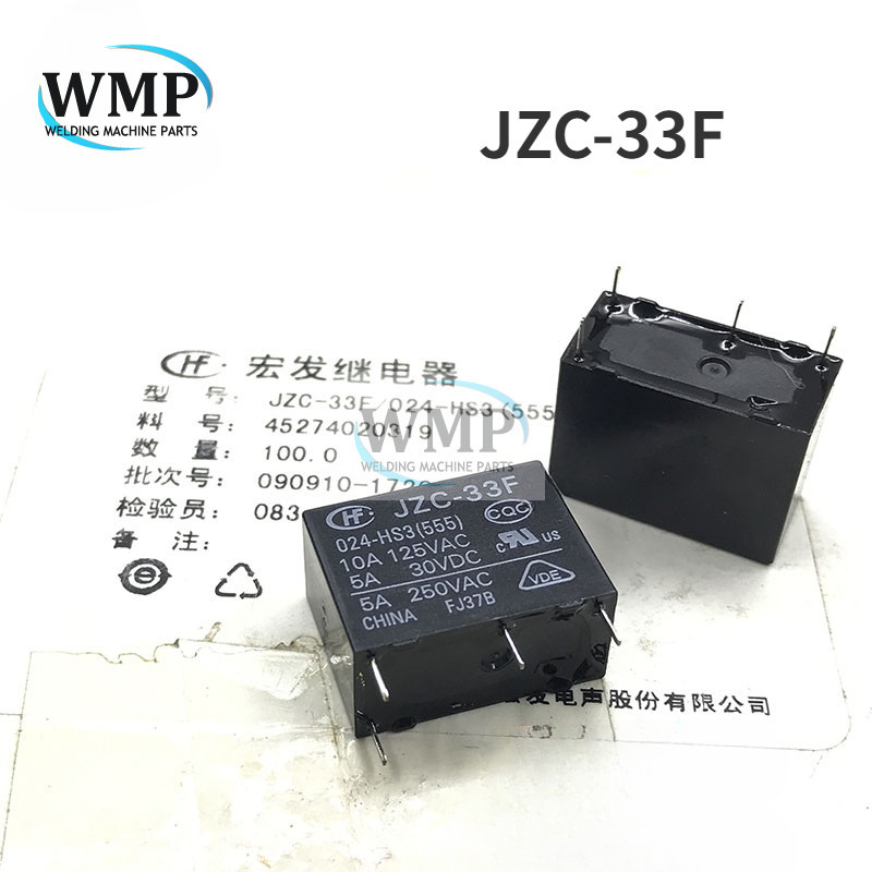 รีเลย ์ เดิม JZC-33F 024-HS3 รีเลย ์ เดิม JZC-33F 024-HS3 รีเลย ์ เดิม 555-24VDC 4Pin 10A 5A ใหม ่