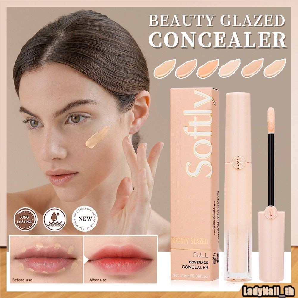 Beauty GLAZED คอนซีลเลอร์ ปกปิดฝ้าบนใบหน้า กระจ่างใส และไม่เหนียวเหนอะหนะ เนียนนุ่ม ทนทาน กันน้ํา กันเหงื่อ ติดทนนาน ให้ความชุ่มชื้น แบบพกพา