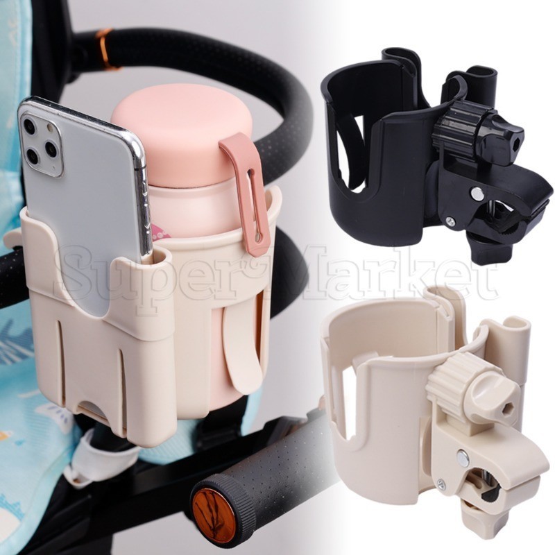 [ Featured ] ที่วางแก้วน้ํา กันลื่น ถอดออกได้ 360 สําหรับรถเข็นเด็ก ° ขาตั้งเครื่องดื่ม แบบหมุนได้ อุปกรณ์เสริมสําหรับรถเข็นเด็ก