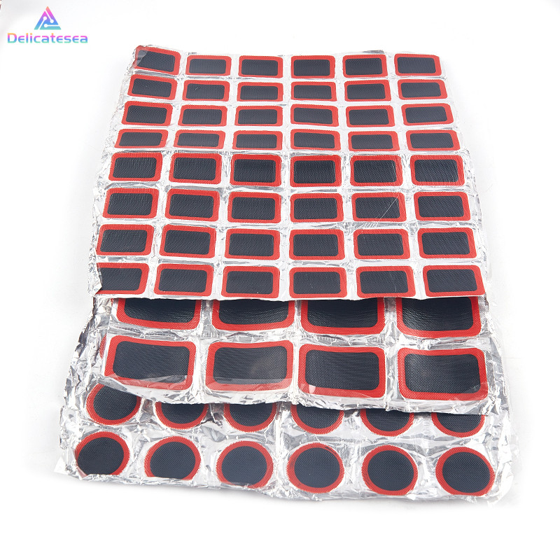 [Delicatesea] 48 ชิ้น 25 มม.รอบ/สแควร์ยางแพทช์ขี่จักรยานจักรยานยาง Tyre ภายใน