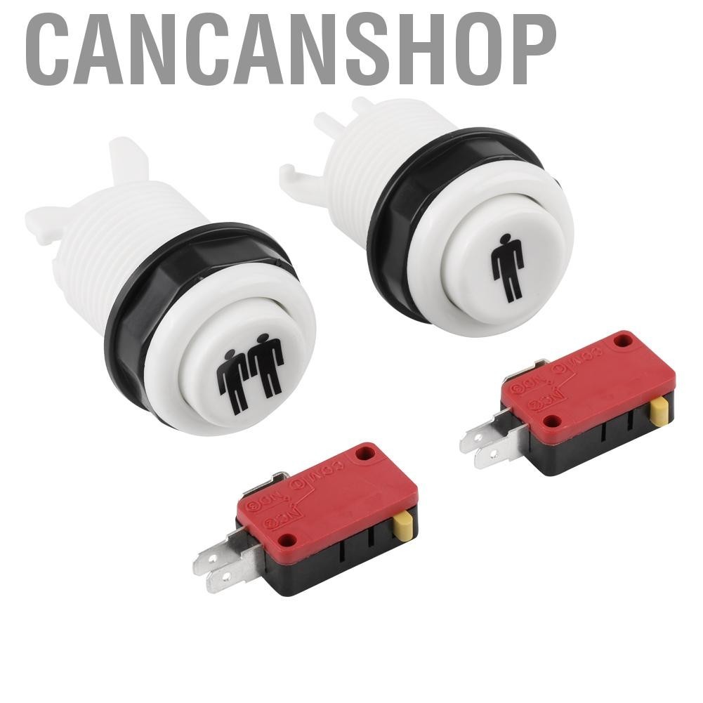 Cancanshop Long Start Button DIY Kit 1P + 2P Player Push For Arcade Games