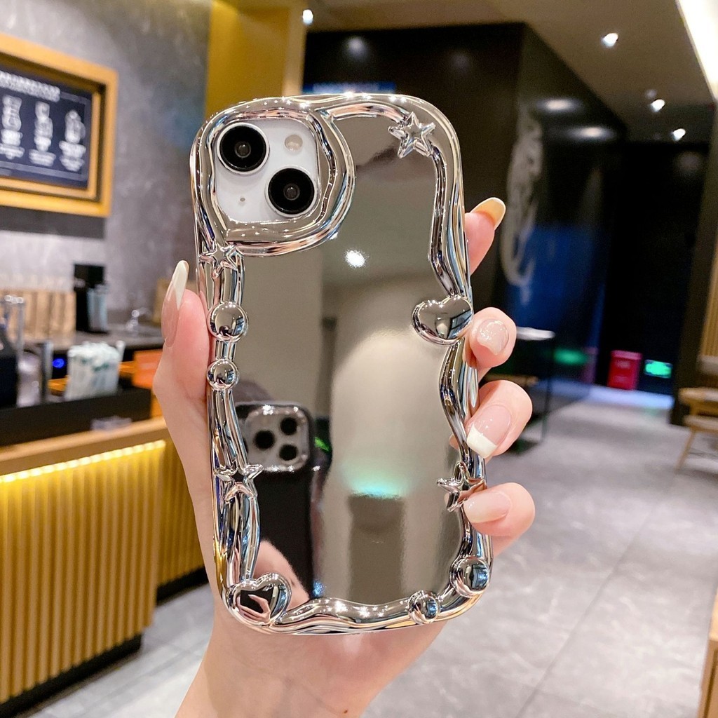 เคสมือถือ แบบนิ่ม พร้อมกระจก สไตล์เกาหลี สําหรับ Apple 15 Iphone 11 XR
