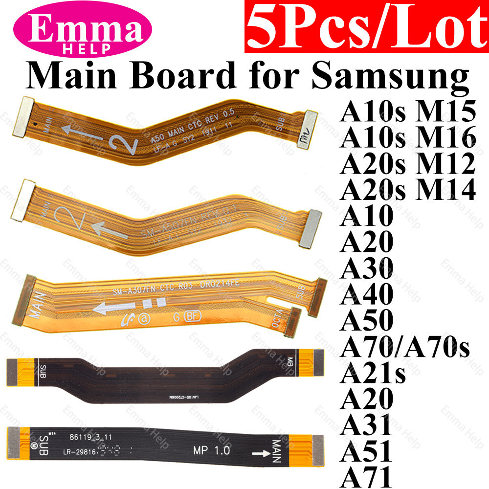 สายเคเบิลเมนบอร์ด แบบยืดหยุ่น สําหรับ Samsung Galaxy A21S A31 A51 A71 A50 A40 A30 A20S A10 M12 M14 M15 M16 A10S 5 ชิ้น