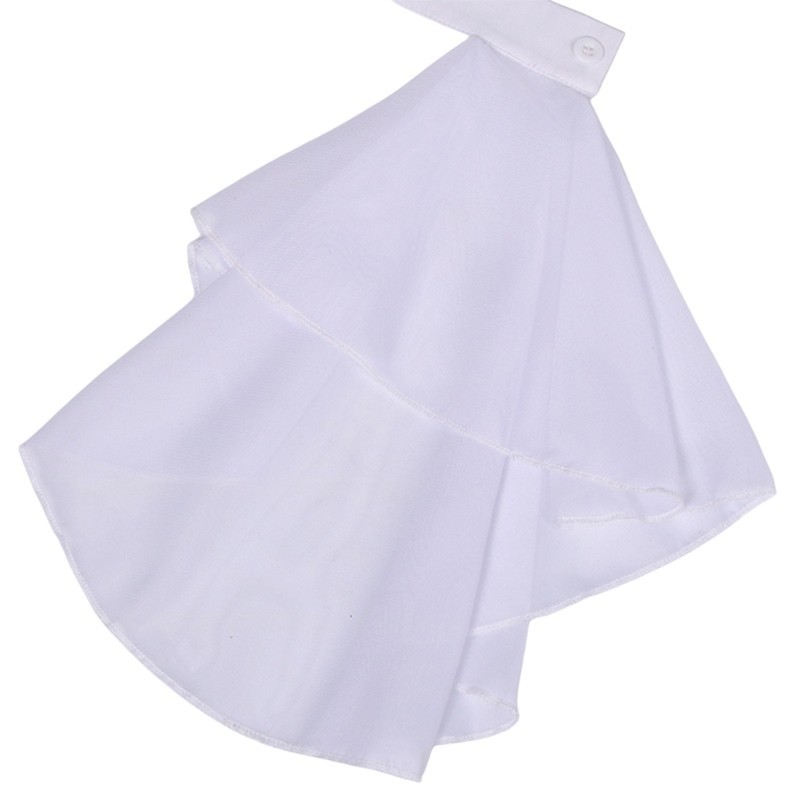 Fir ที่ถอดออกได้ Ruffle Jabot False Collar Victorian Statement Neck Collar