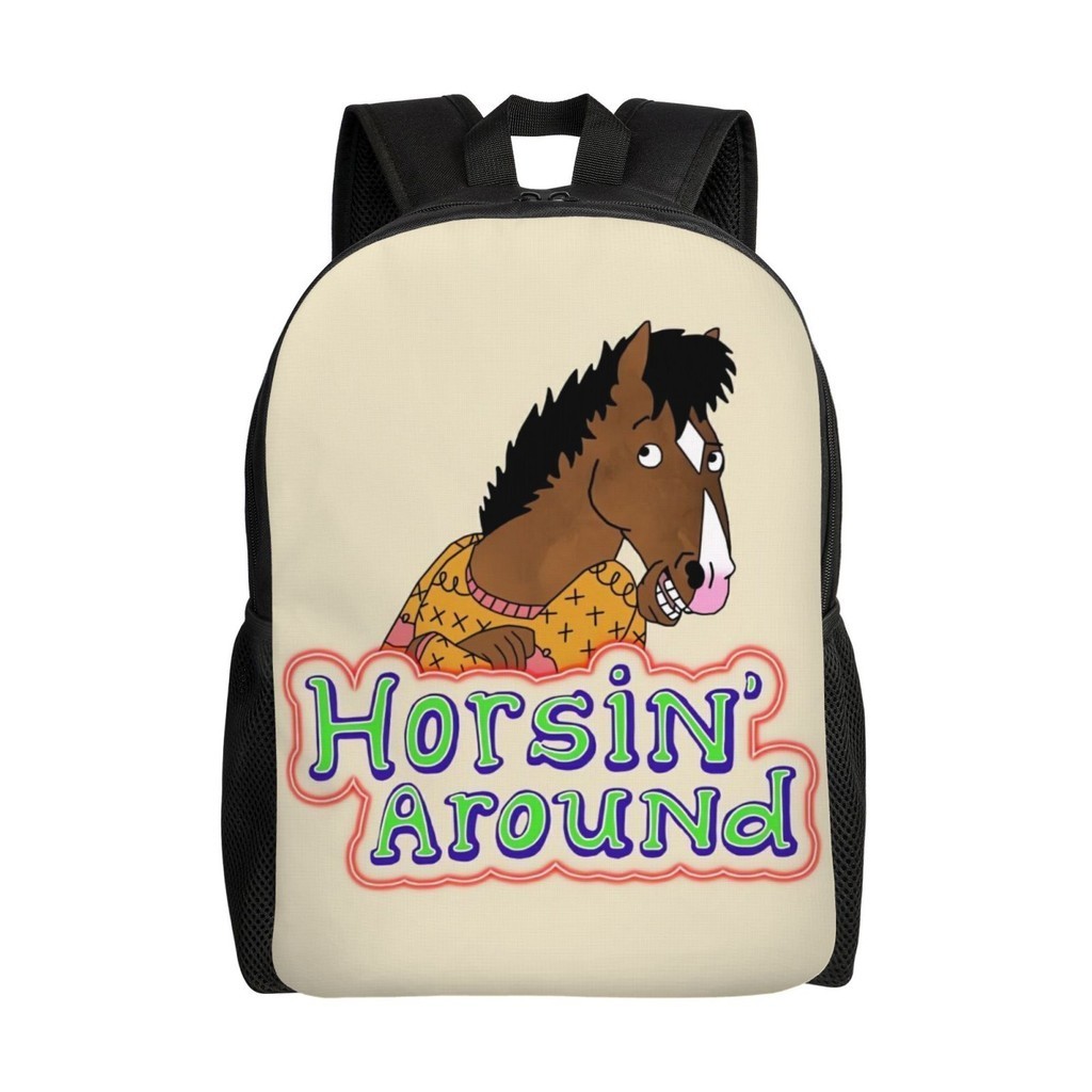 BoJack Horseman กระเป๋าเป้สะพายหลังอเนกประสงค์ล้างทําความสะอาดได้สไตล์ลําลองกระเป๋าเป้สะพายหลังนักเร
