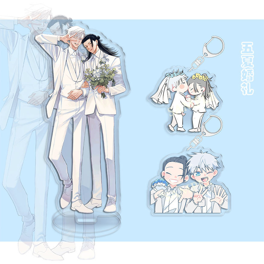 Gojo Satoru Geto Suguru งานแต ่ งงานชุดอะคริลิค JJK อะนิเมะสินค ้ า Zhou Shu Hui Zhan สีขาวชุดโต ๊ ะจอแสดงผลตกแต ่ งห ้ อง