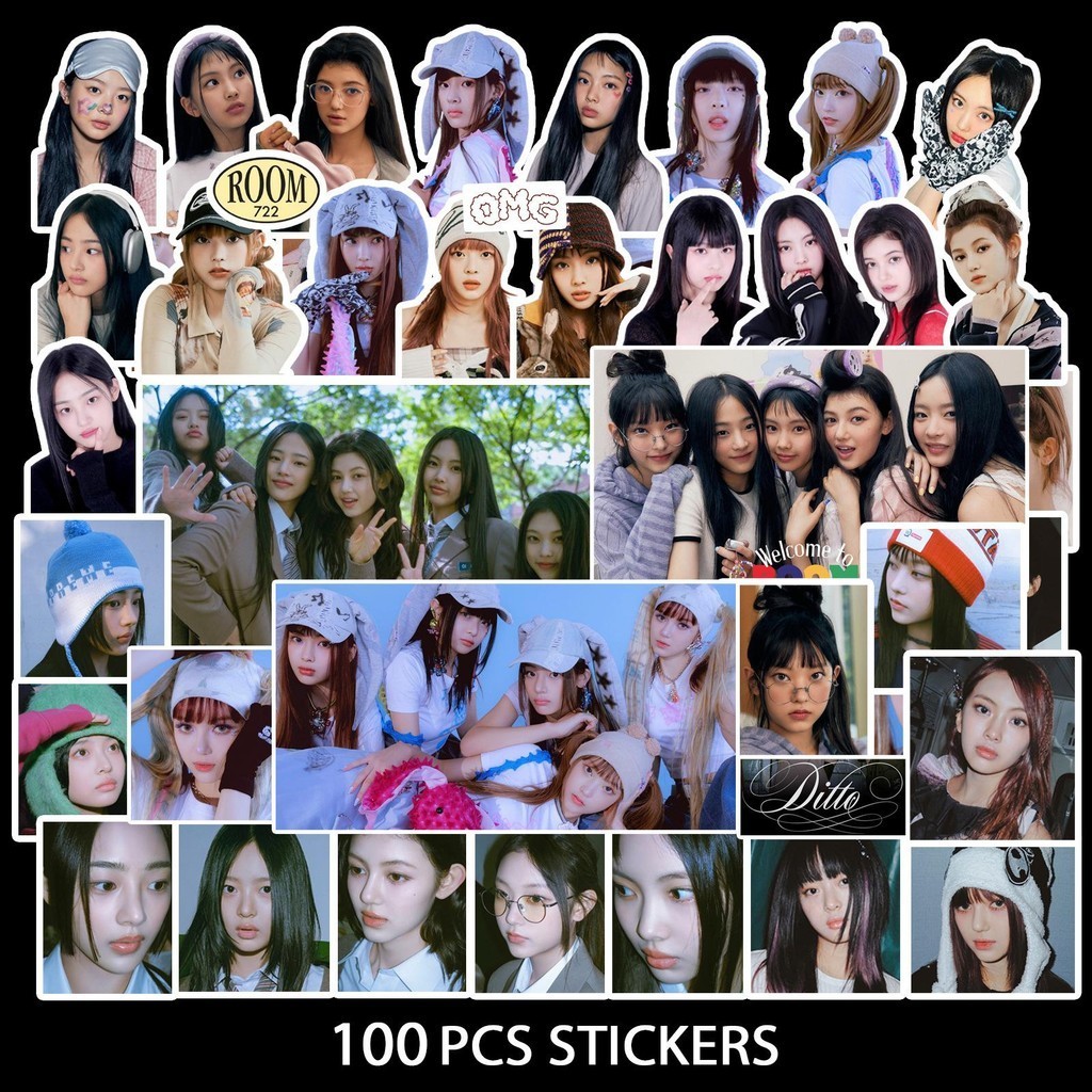 สติ๊กเกอร์ นิวจีนส์ ไอเดิล Sticker NewJeans 100-105 ใบ/ถุง | (G)I-DLE I LOVE ขนาด 2-7cm KPOP