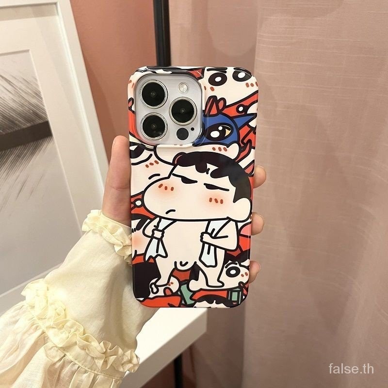 เคสโทรศัพท์ Shin-Chan ตลกเหมาะสําหรับ iPhone 15 14 13 12 11 15ProMax XSMAX XR XS 7 8plus 12pro 7 8plus เคสแข็งแบบรวมทุกอย่าง 11promax 13promax 14promax