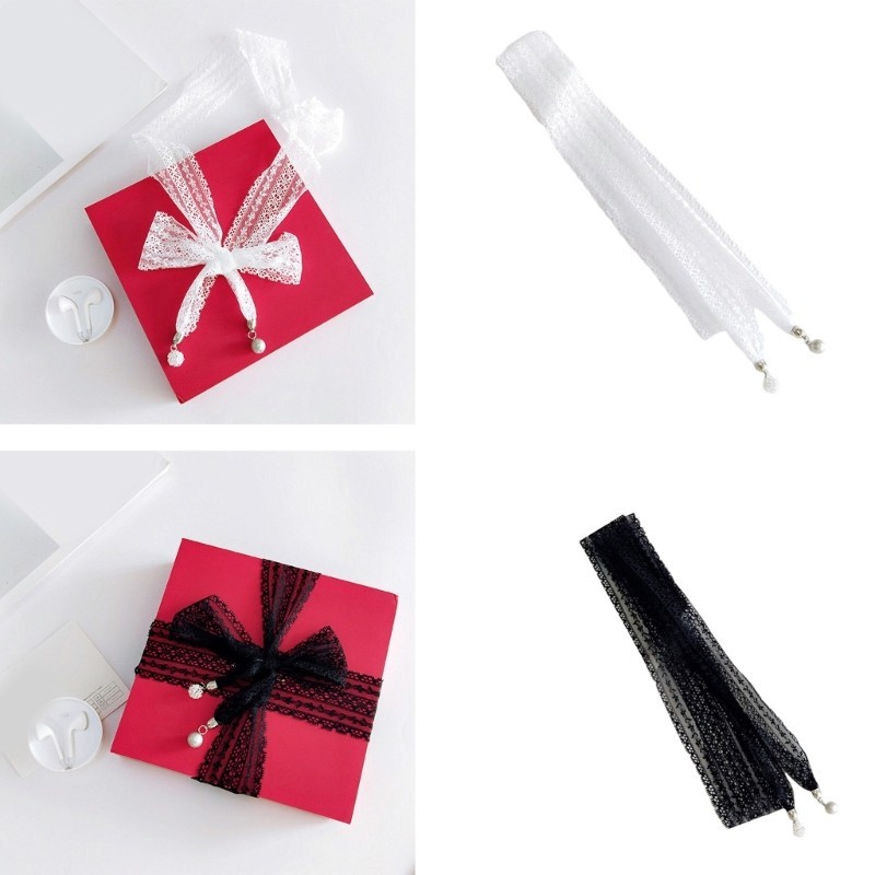 Fine Elegant Lace Style Choker ผ้าพันคอลูกไม้สําหรับผู้หญิงสาว 2000s เสื้อผ้าเข็มขัด