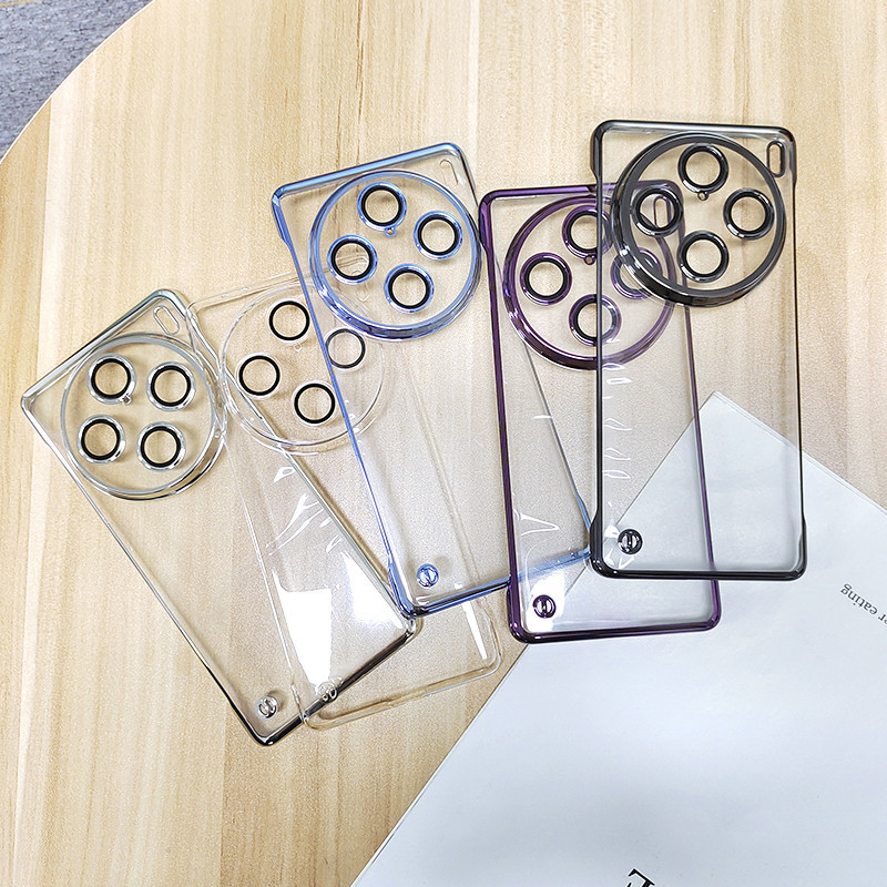 หรูหราพร้อมเลนส์ป้องกันชุบ Frameless Hard PC สําหรับ vivo X200 X100s X100 Ultra X90 X80 Pro mini Plu