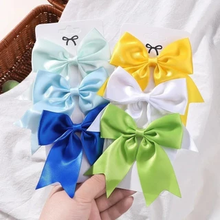 1 ชิ ้ นหวานโบว ์ คลิปผมสําหรับเด ็ กสีทึบ Handmade สาวอุปกรณ ์ เสริมผมขายส ่ ง