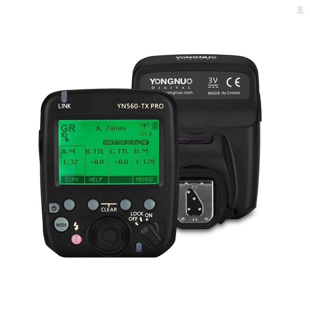 Yongnuo YN560-TX PRO 2.4G On-Camera Flash Trigger Speedlite เครื ่ องส ่ งสัญญาณไร ้ สายพร ้ อมหน ้ าจอ LCD สําหรับกล ้ อง DSLR สําหรับ YN862N/YN200/YN560III/YN560IV/YN860Li/YN720/YN66