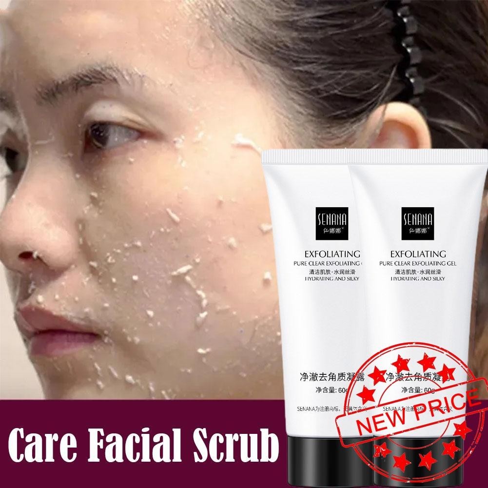 Face Exfoliating Gel Cleaner Acne Blackhead Whitening Repair Scrub Moisturizer Facial Y0E3