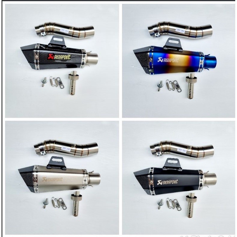 สลิปออน งานแสตนเลส สำหรับ CBR250 CBR300 CB300F พร้อมปลายท่อ Akapovic Shorty มีหู งานดีมาก งานคุณภาพ