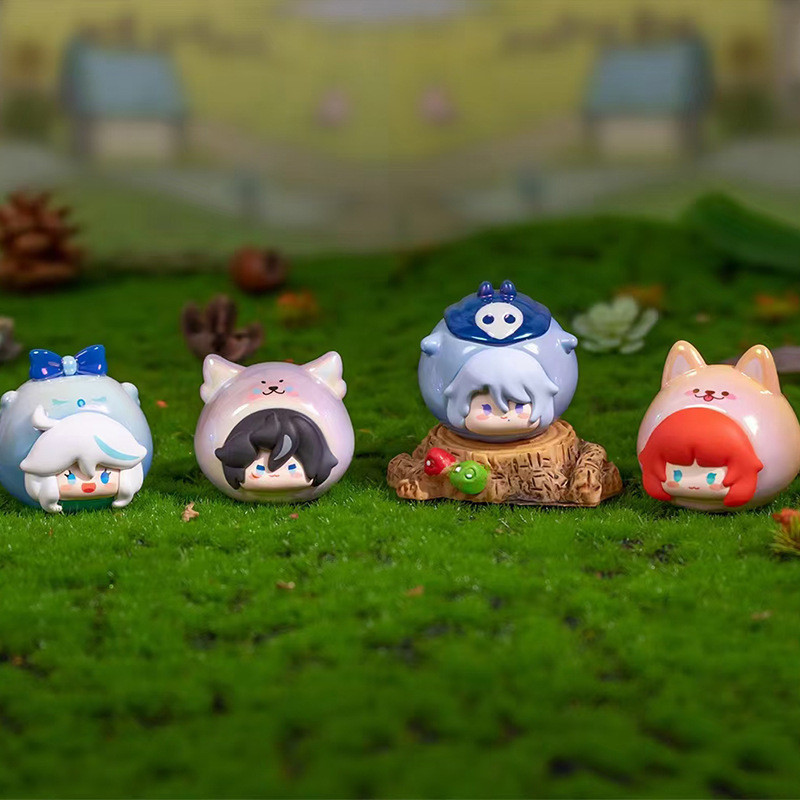 Ys สุ ่ ม One Genshin Impact กล ่ องตาบอดของขวัญสําหรับสาวเครื ่ องประดับคอลเลกชัน Zhongli Hutao Ganyu Mini ตัวเลขของเล ่ น - รูปที่ 4