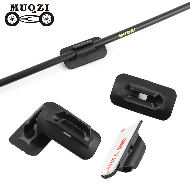 Muqzi 4 ชิ้น MTB จักรยานเบรค Shifter Cable Housing Guide คลิป Derailleur สายท่อฐานคลิป