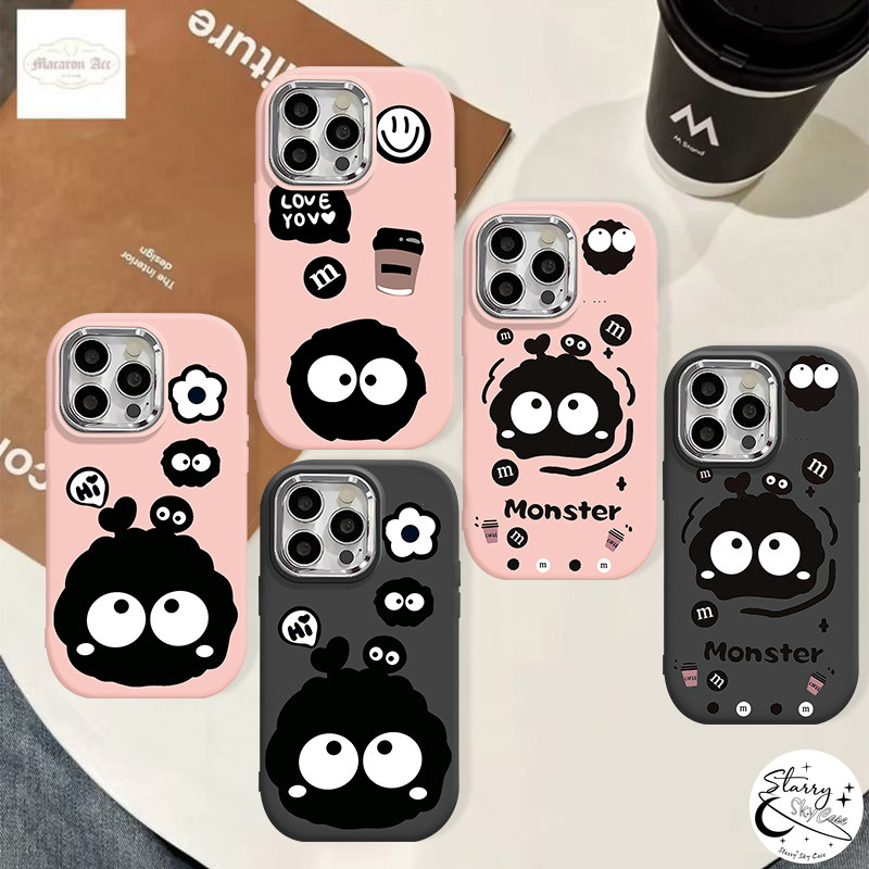 ความคิดสร้างสรรค์การ์ตูนน่ารักดอกไม้ Ball ถ่านหิน Face Cover Smile Coffee คู่สําหรับ OPPO A54 A16 A7