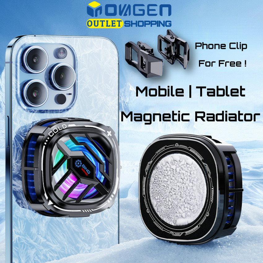 Inovagen Magnetic Phone Cooler 10W QC/PD Fast Charging,PUBG Gamingหม ้ อน ้ ํา,Fixed Back Clip Compatible,จอแสดงผลดิจิตอล