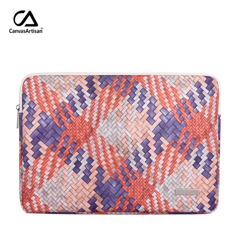 CanvasArtisan Colorful Rattan Pattern Laptop Bag Waterproof Leather Cover for Tablet Sleeve Case For Matebook Air Pro 11