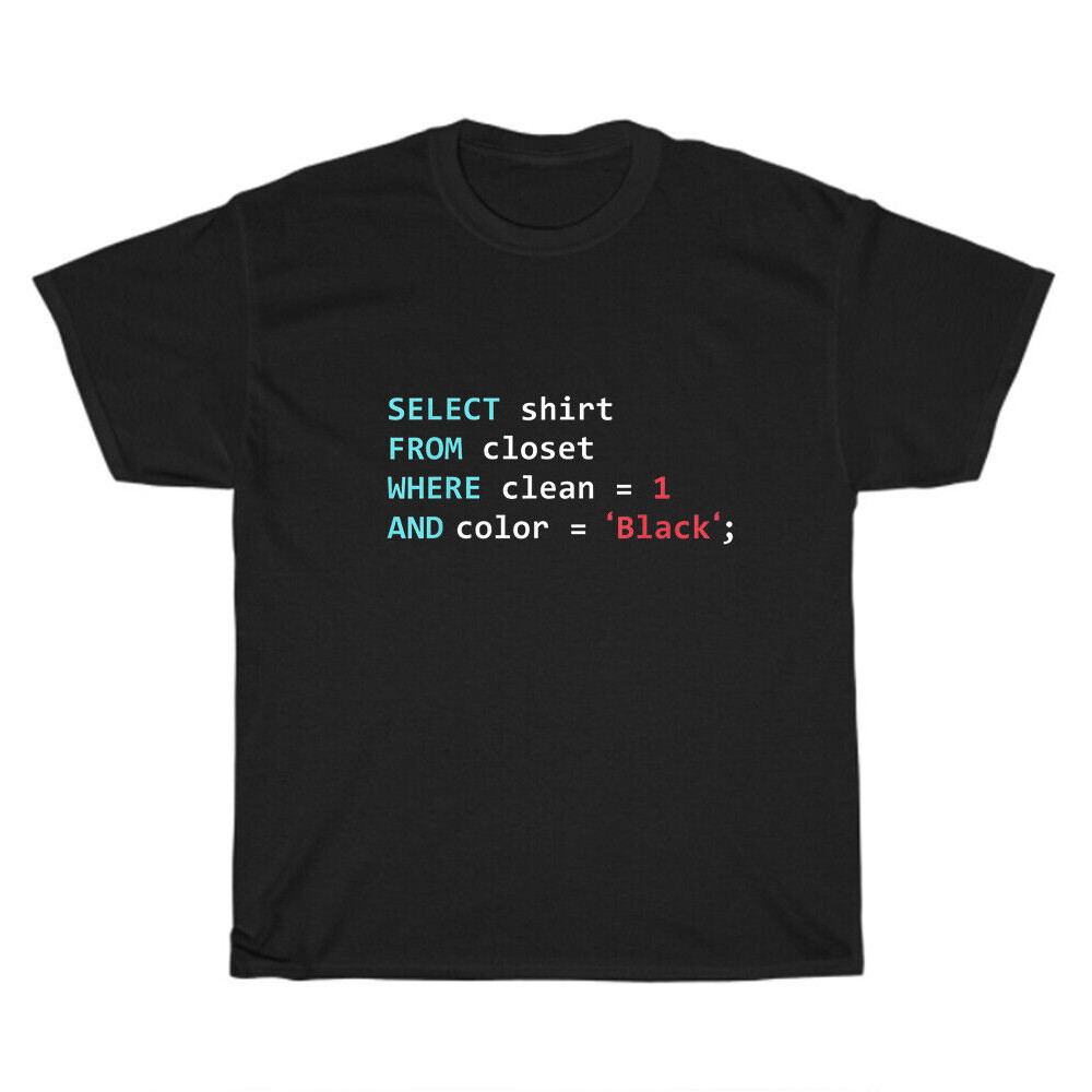 โปรแกรมเมอร์ Developer Software Sql Query Geek Database Coding เสื้อยืด