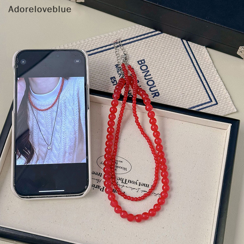 Adoreloveblue สีแดงอาเกตหินธรรมชาติลูกปัดสร ้ อยคอผู ้ หญิงชุบทองลูกปัด Chokers Pendientes Adoreloveblue