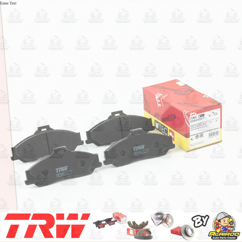 TRW ผ้าเบรคหน้า Mazda BT-50 2WD เครื่อง 2500 ปี 2006-2011 เบรค 1 พอท TRW ATEC GDB 3353 AT