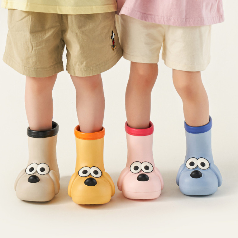 Cheerful Mario 15-20ซม Puppy Rain Boots เด็ก การ์ตูน หมา รองเท้าบูทฝนเด็ก ผ้ากันน้ํา วัสดุEVA กันลื่น รองเท้าบูทกันน้ําเด็ก