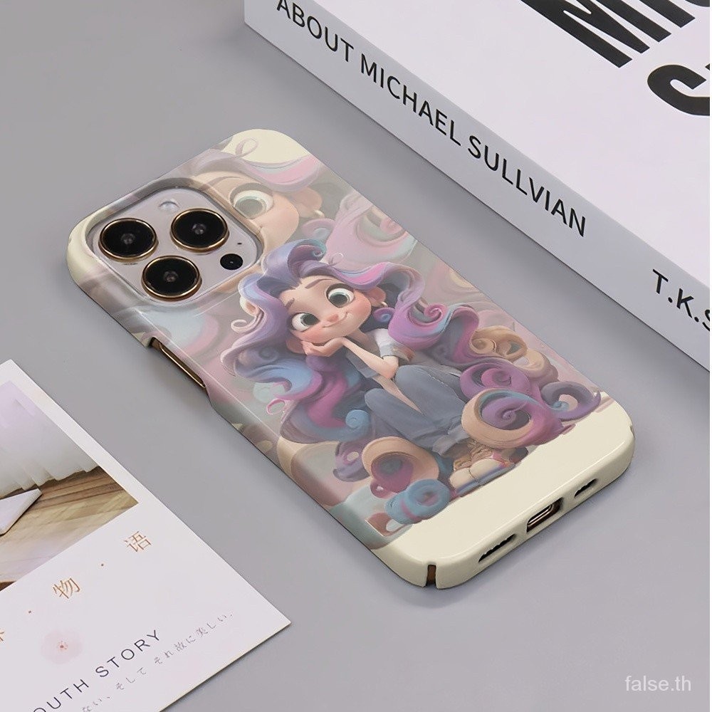 รูปแบบสาวน้อยสําหรับ iPhone XSMax 14ProMax 11 14Plus 15Pro 11Pro 7/8Plus 12ProMax 15 12 Matte เคสโทรศัพท์ 14 ซิลิโคนกันกระแทกกรณี 14Pro 15Pros Anti-Falling 12Pro FEF4