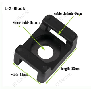 50 ชิ้น แป้นสกรูยึดเคเบิ้ลไทร์สีดำหรือขาว (Saddle Type Tie Mount) มี 3 ขนาดให้เลือก เล็ก กลาง หรือ ใหญ่