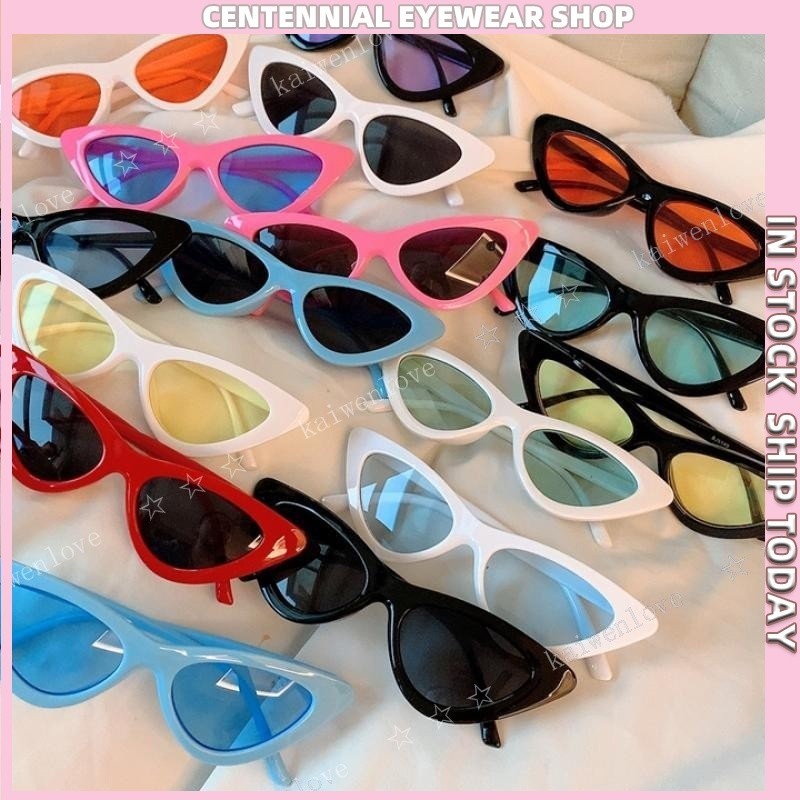 Ins Cat Eye Feng พัดลมแว่นตากันแดดใหม่ Retro สามเหลี่ยมยุโรปและอเมริกาแนวโน้มสุภาพสตรีแว่นตากันแดดกรอบเล็กรอบใบหน้ายาว XS2