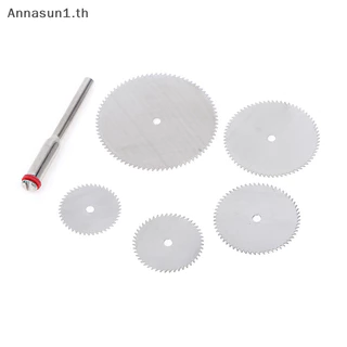 Annasun 6 ชิ้น/เซ็ตสแตนเลส Slice โลหะ Cutg Disc 1 Mandre สําหรับเครื่องมือโรตารี่ 16 18 22 25 32 มม.Cutg Disc เครื่องมือ TH