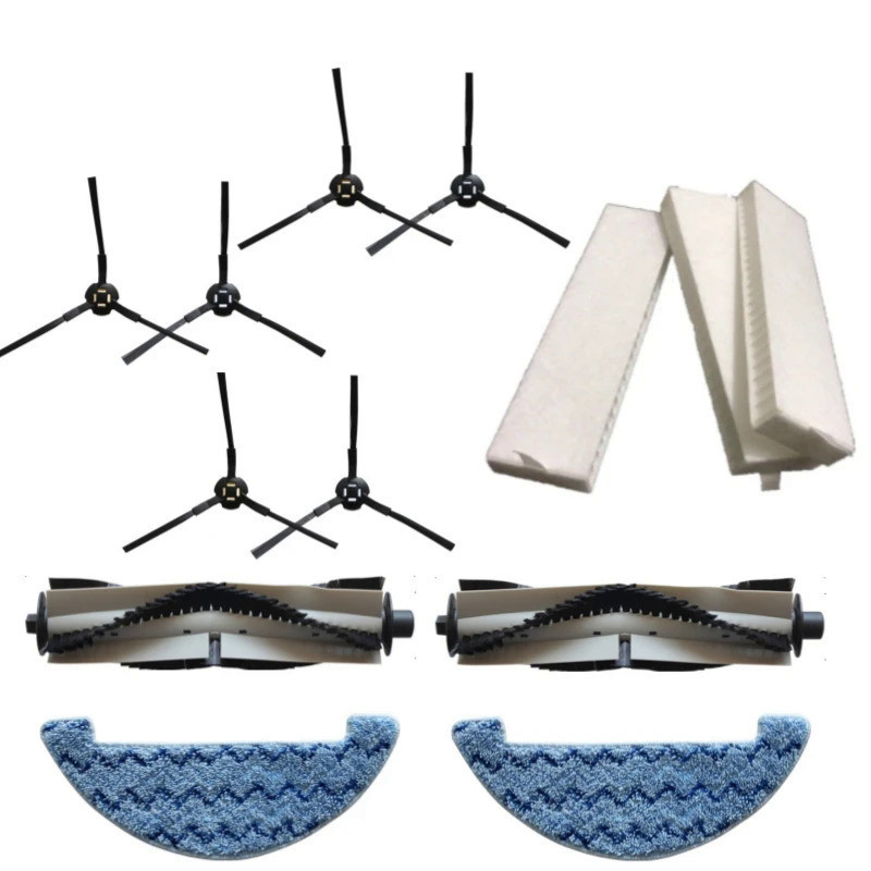 Main Brush Side Brush HEPA Filter Mop Cloths for ILIFE L100 A10 A10S A80 Pro,A80 Plus,A80 Max,A8 Max