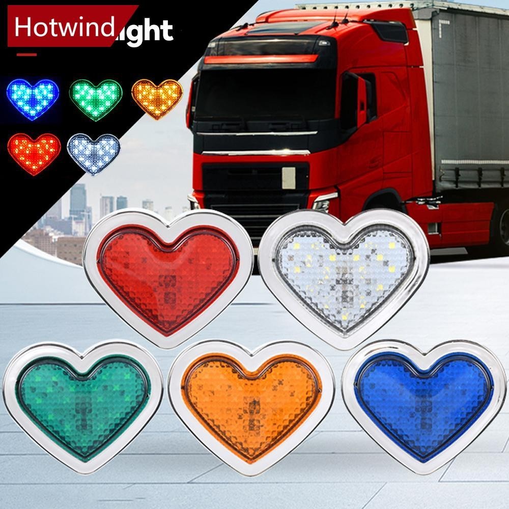 Hotwind 1 PC 24V รถบรรทุก LED Side Marker ไฟท้ายไฟแสดงสถานะรถพ่วงรถแทรกเตอร์ Lory คําเตือนที่จอดรถโค