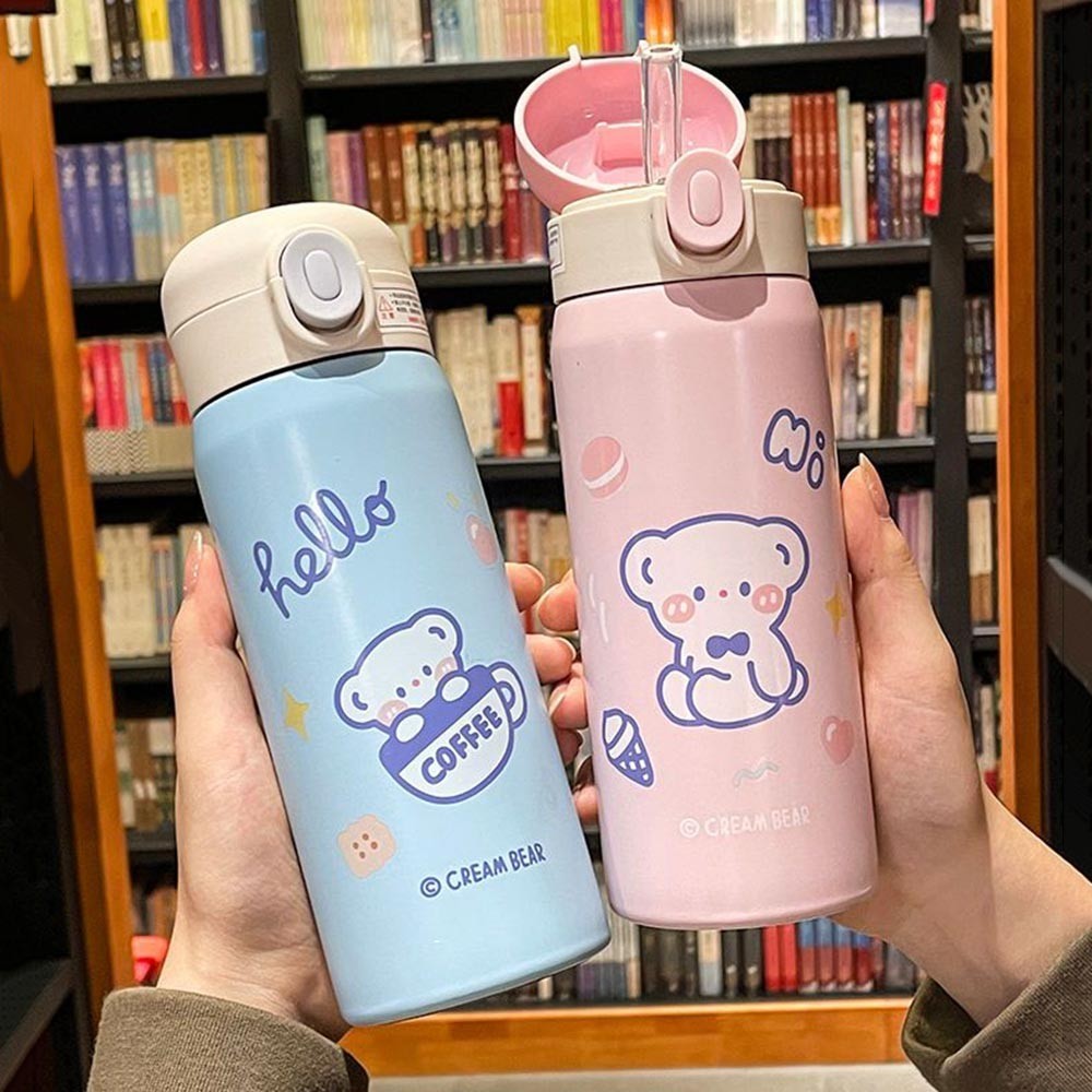 กระติ๊กน้ำหลอดเด้ง สแตนเลส 304 450ML
