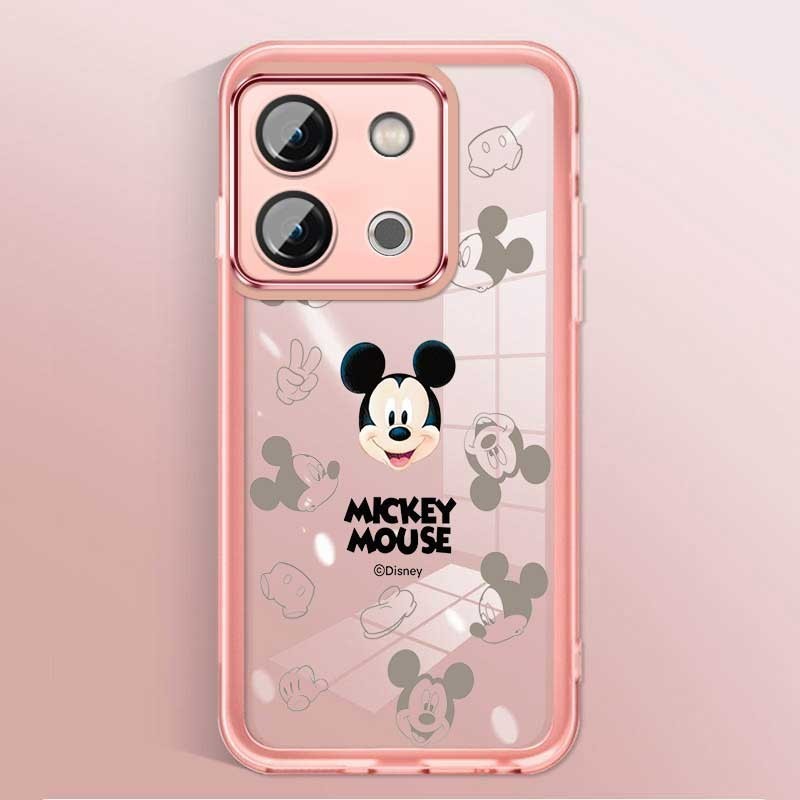 Vivo Y28 Y18 Y18s VivoY28 Casing Mickey Family Mobile Case Cute Mouse Clear Candy Silicon Case Camera Protector Cover