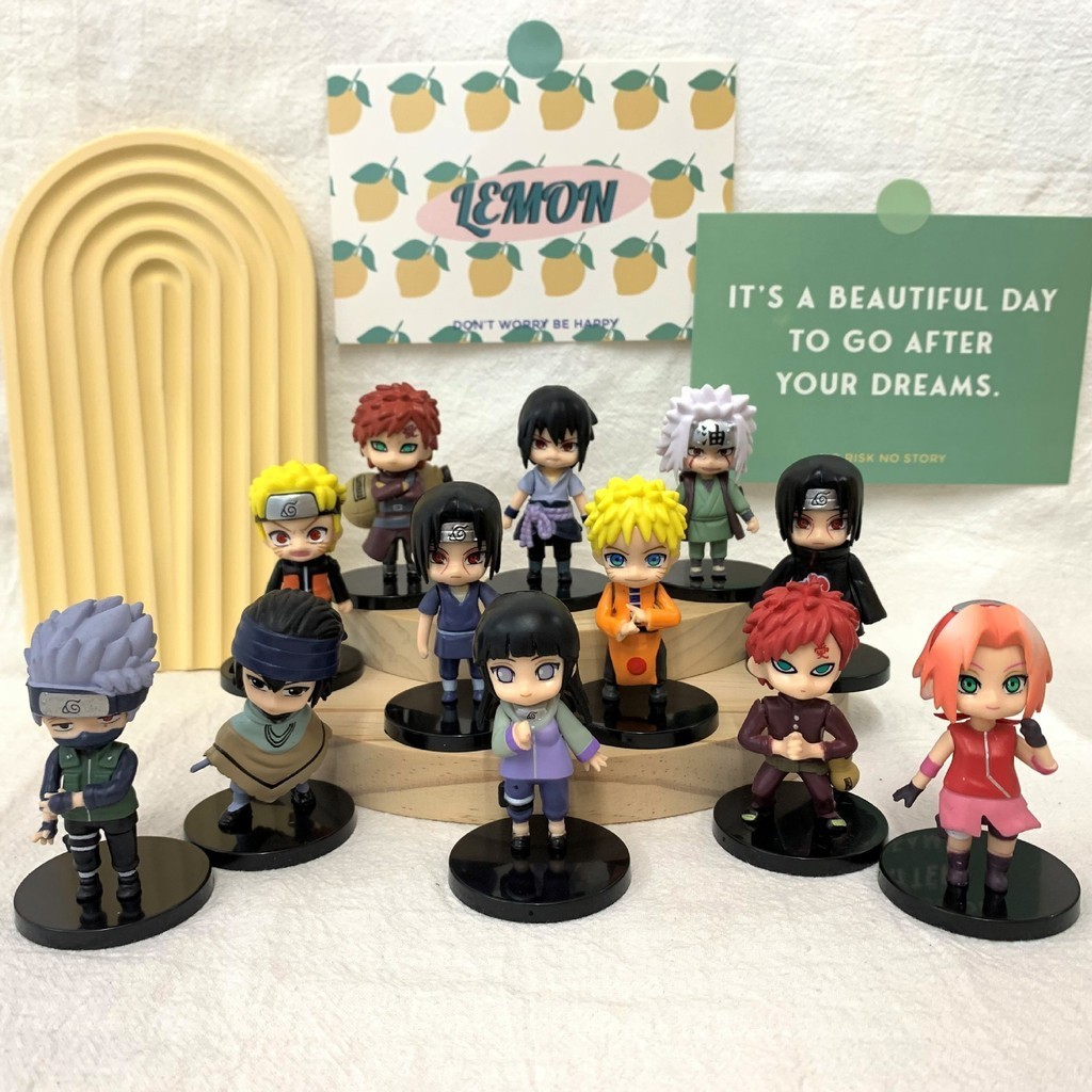 12 Naruto Gashapon Machine ตุ๊กตาตุ๊กตาอะนิเมะอุปกรณ์ต่อพ่วงรุ่นเครื่องประดับสร้างสรรค์