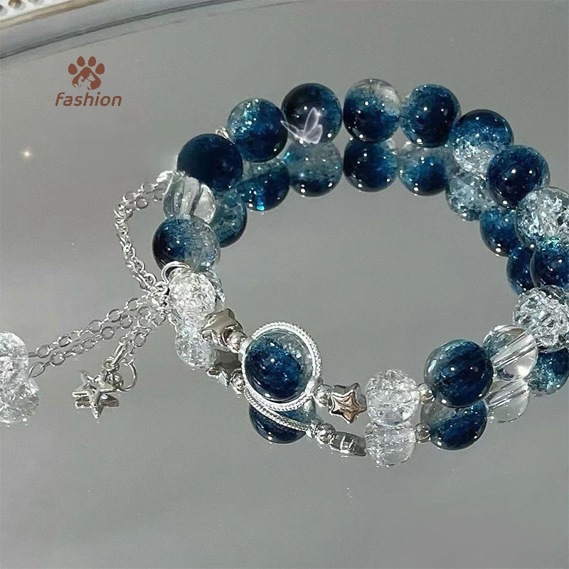 [แฟชั่น] ประณีต Star จี้ sels สร้อยข้อมือแนวโน้มหวานคริสตัลสร้อยข้อมือลูกปัดสําหรับผู้หญิงสาวแฟชั่นเครื่องประดับของขวัญ {TH}