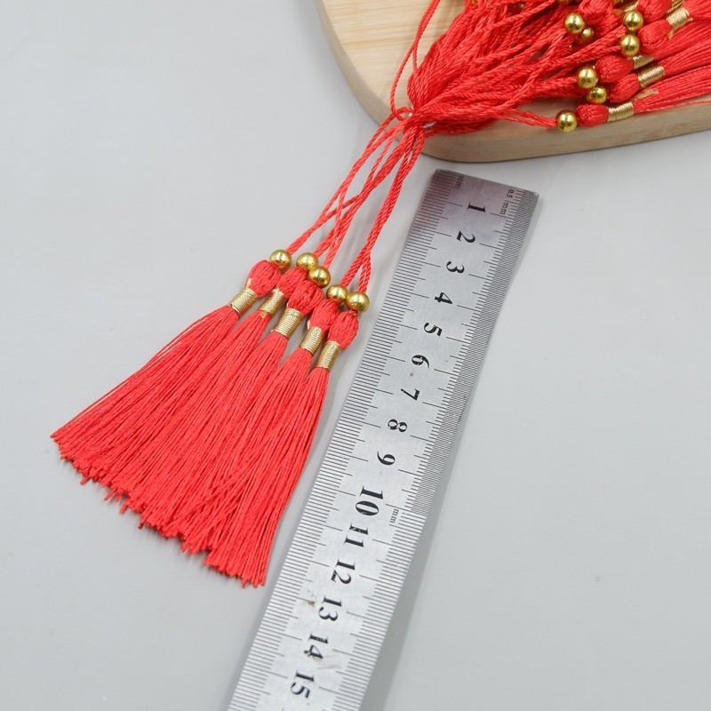 100 ชิ้น/ล็อต 8 ซม.Trim Tassels ลูกปัดผ้าไหม Fringe สําหรับ Key Bookmark เย็บผ้าม่านอุปกรณ์ตกแต่งบ้าน DIY ราคา ถูกที่สุด ดีลบีเคเค แกลเลอรีภาพที่ 6
