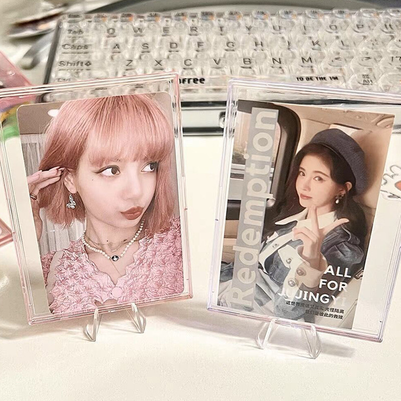 1ชิ้น/3ชิ้นใสกูก้าบัตรอิฐนักเรียน เคป๊อป การ์ดตกแต่งความละเอียดสูงไอดอลภาพบัตรปกตรงกับสําหรับที่เรียบง่ายขาตั้งกล้องยึด - รูปที่ 6