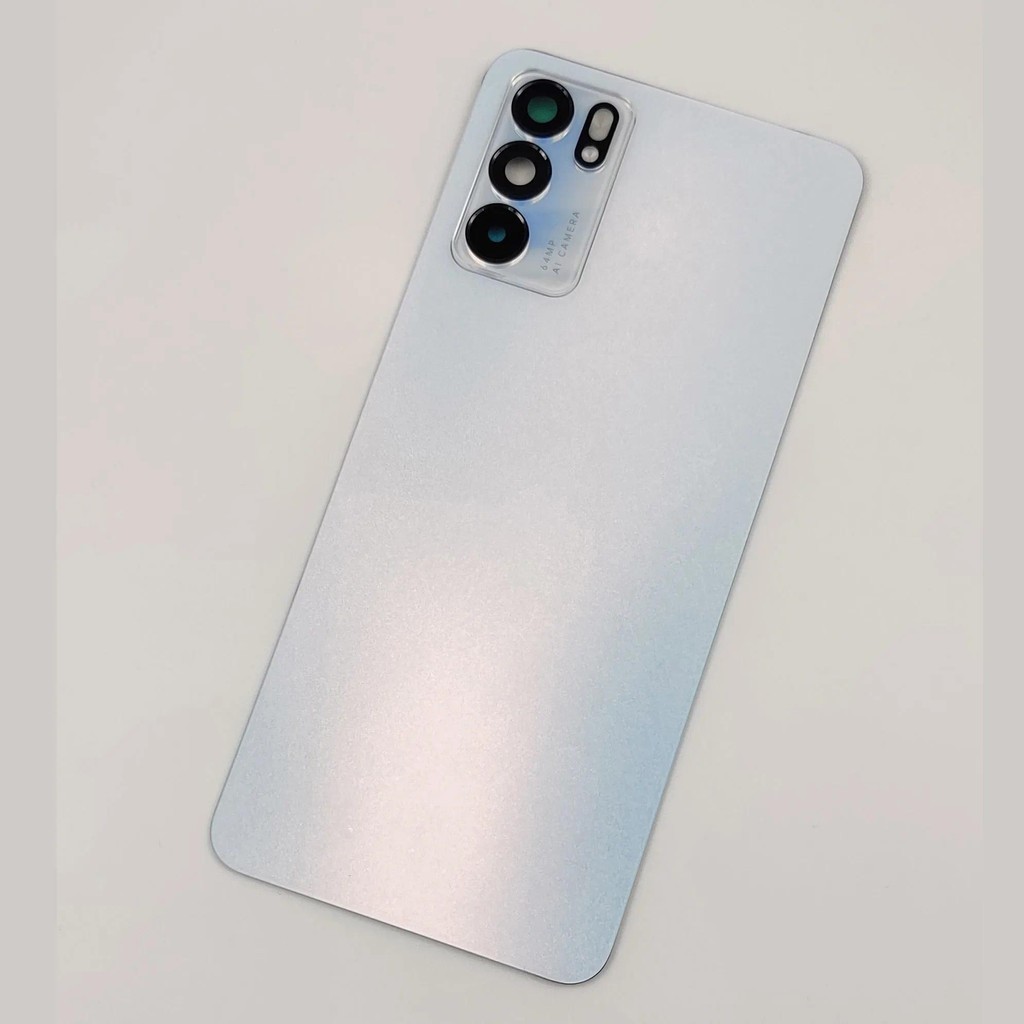 สำหรับ OPPO Reno 6 5G ฝาครอบแบตเตอรี่แข็งฝาหลังด้านหลังแผงที่อยู่อาศัยประตู + เลนส์กล้องกาวเปลี่ยนชิ้นส่วนซ่อม