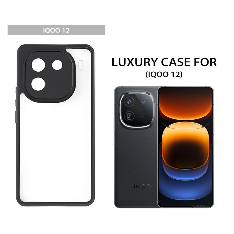 สไตล์ใหม่หรูหราสําหรับ iqoo 12/iqoo 12 pro/iqoo 11/iqoo 11S/iqoo 11 pro ขอบดํากลาง pc board anti-fal