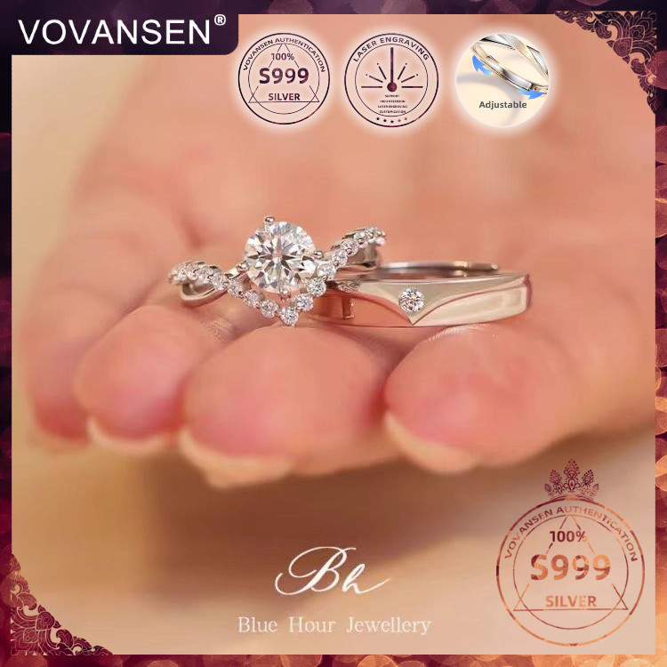 240611-16VOVANSEN 100% S999 เงินแหวนคู่ปรับ,S999 cincin,ที่กําหนดเองเลเซอร์แกะสลักแหวน Jewelleryหญิง