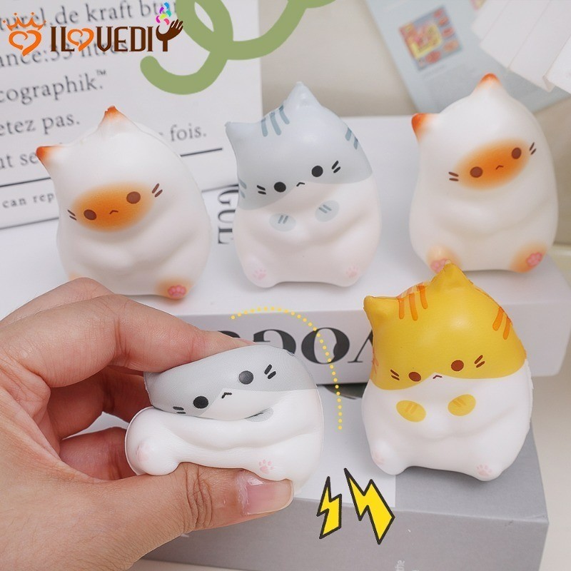 [ ที่โดดเด่น ] ของเล่นหยิกแมวน้อย - ของเล่นฝึกเด็ก - เครื่องประดับโต๊ะ - ผู้ใหญ่ Decompress Plaything - ตุ๊กตาสะท้อนกลับ - ของขวัญวันเกิด - นุ่ม ตลก รักษา