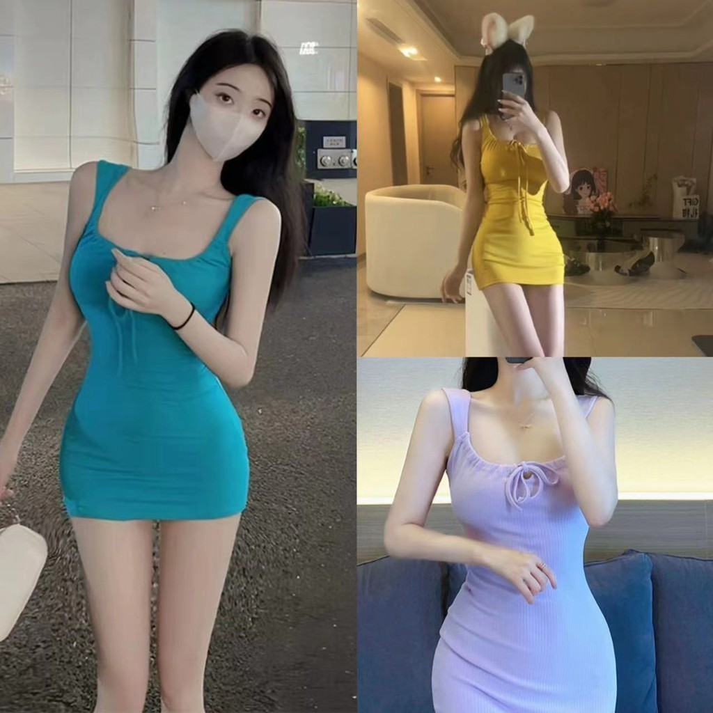 อารมณ์สูงสีฟ้าสาวฮอตชุดสลิงหญิงฤดูใบไม้ร่วงและฤดูหนาวใหม่เซ็กซี่บางแขนกุดกระเป๋าด้านในกระโปรงสะโพก a9069