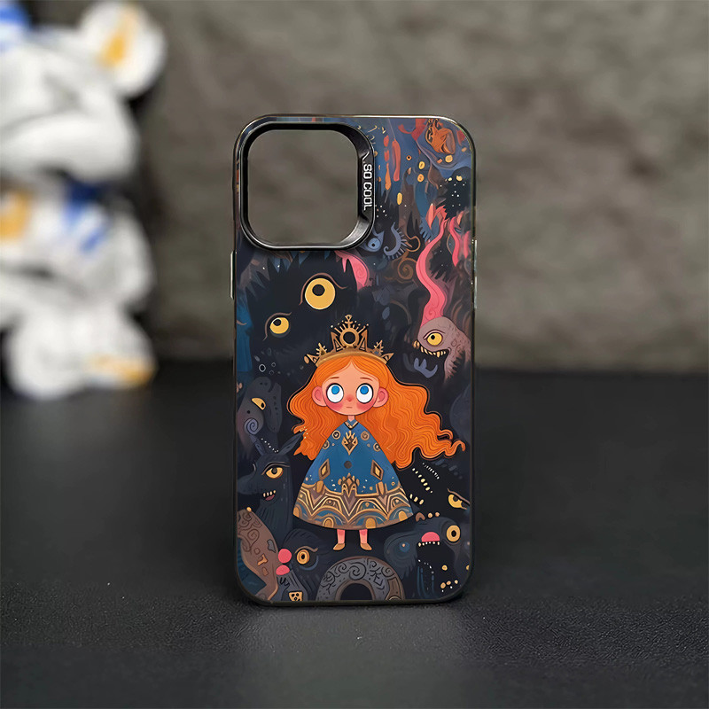 สไตล์มังงะเจ้าหญิง Magical ภาพประกอบเคสโทรศัพท์สําหรับ IPhone 11 12 13 14 15 Pro Max Xr X Xs Max 7/8 Plus Se2020 ซิลิโคนแข็งอาวุโสเคสโทรศัพท์