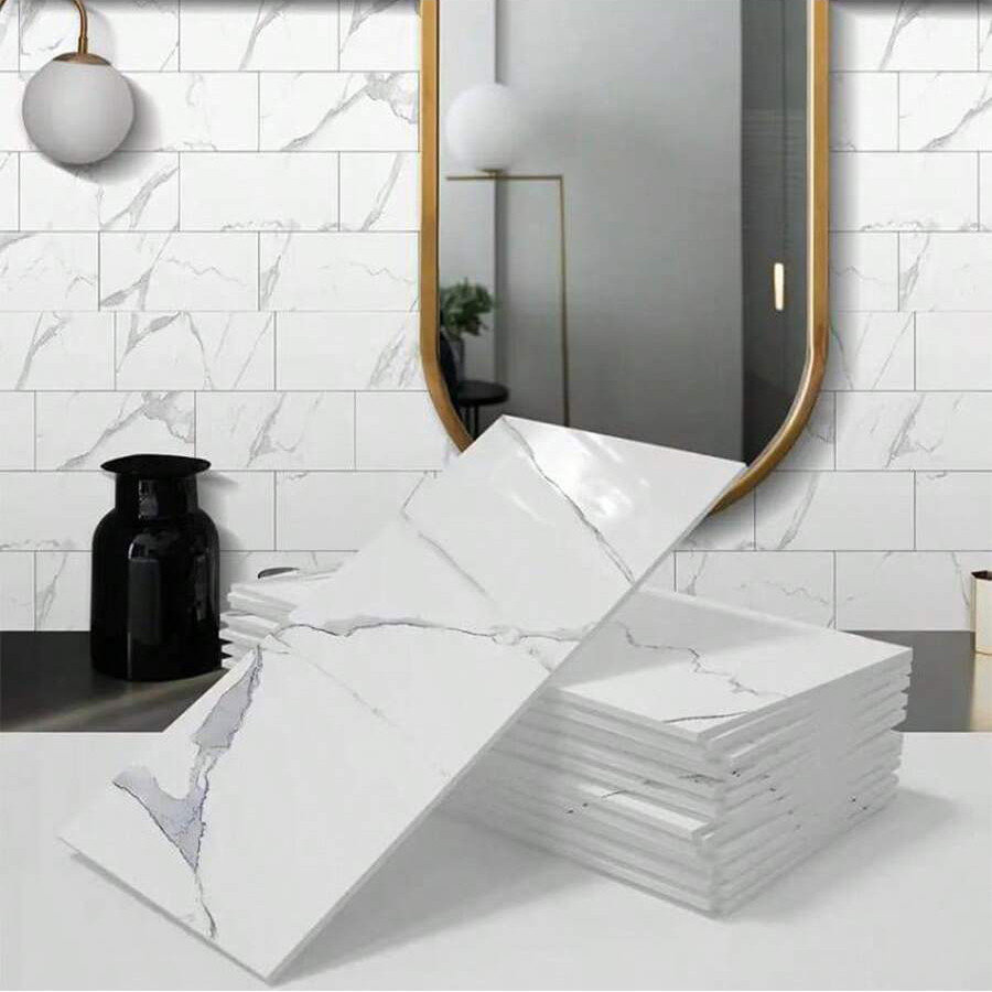 วอลเปเปอร์หินอ่อน สติ๊กเกอร์ติดผนัง มีกาวในตัว วอเปเปอร์ติดผนัง แผ่นติดผนัง wallpaper ห้องนอน ของแต่