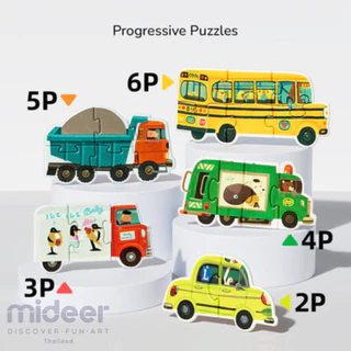 Mideer มิเดียร์ My first Artist Puzzle 6-in-1 จิ๊กซอว์สำหรับเด็กเล็ก 6 ขนาดในกล่องเดียว (MD1459-1463)
