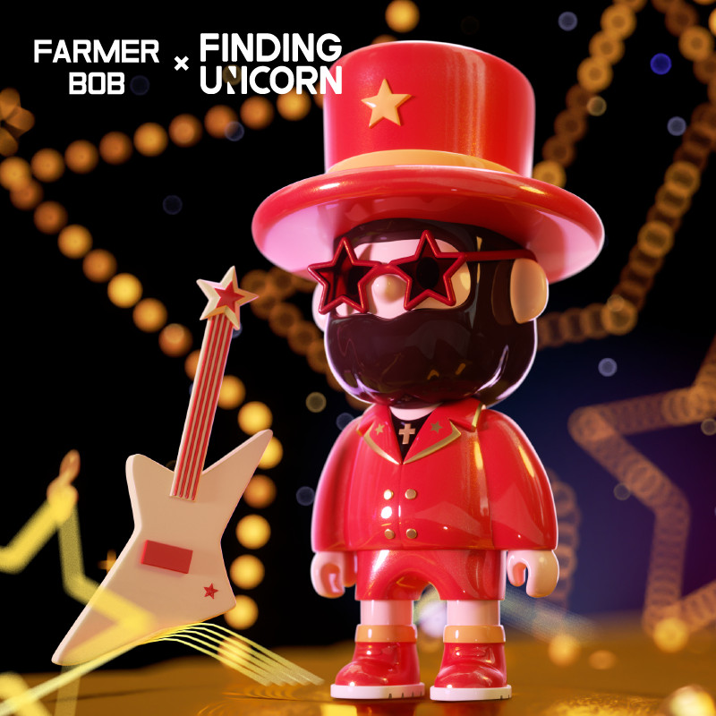 Finding Unicorn FARMER BOB Retro: Replay Series Blind Box Kawaii Action Figures