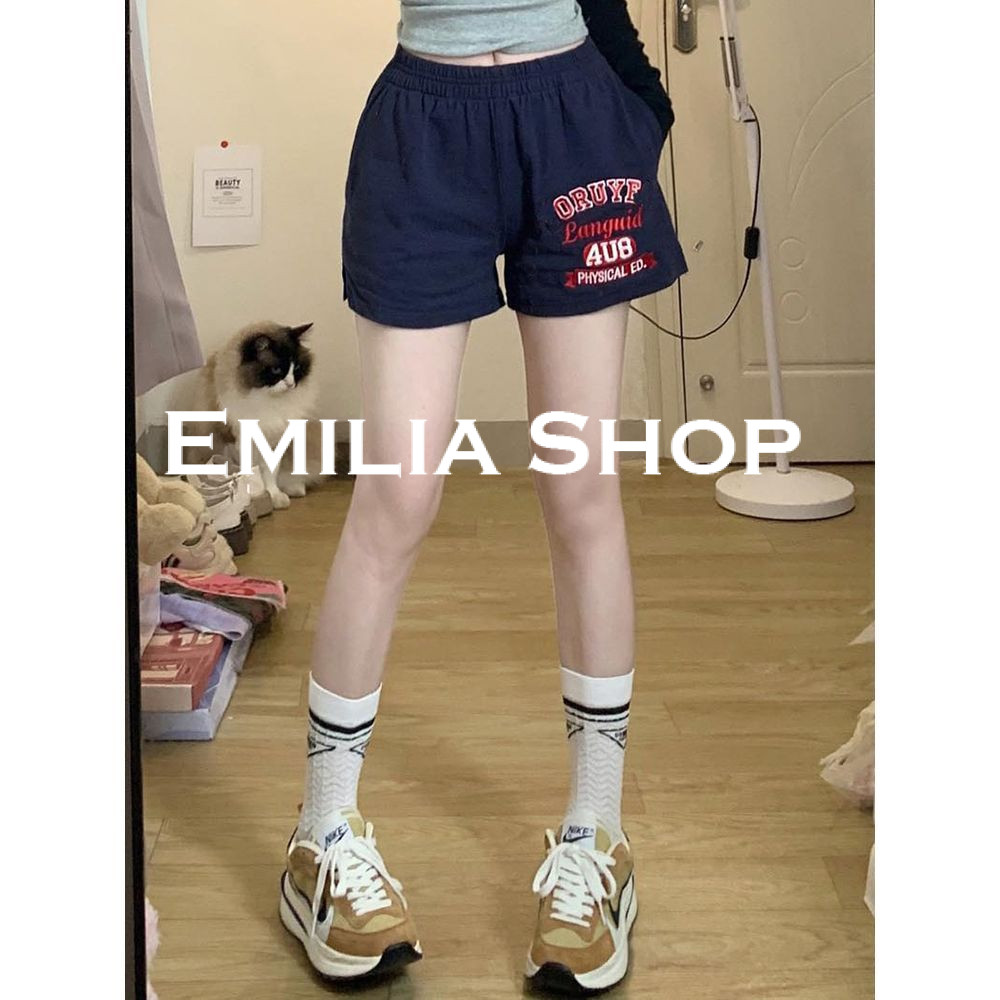 EMILIA SHOP กางเกงขาสั้น กางเกงยีนส์ขาสั้น Fashion trendy ง่ายๆ ทนทาน WFK24409PS 25Z240618