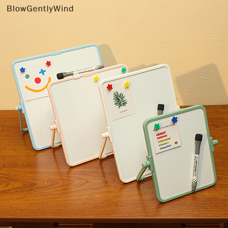 Blowgentlywind แม่เหล็กที่มีสีสันหลายขนาดกระดานวาดภาพเด็กนักเรียน Wrig Board บ้านแขวนเดสก์ท็อปไวท์บอร์ด BGW
